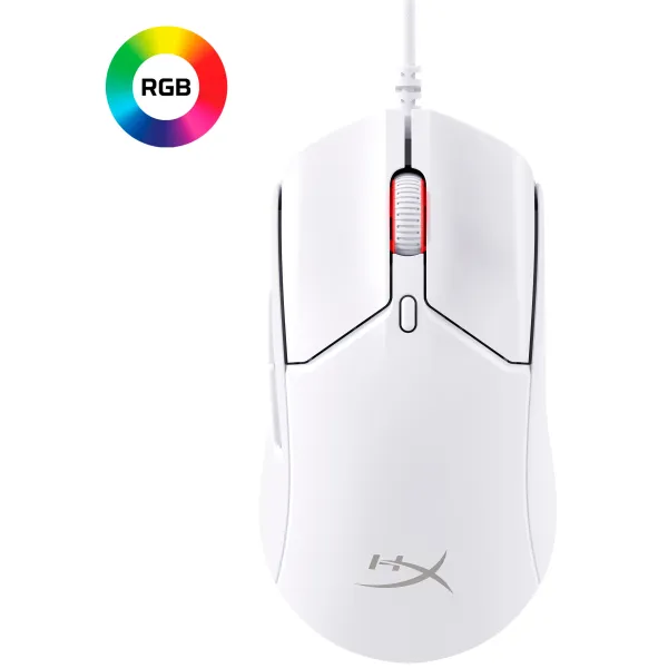 Мышь USB-A RGB Pulsefire Haste 2 белая HyperX (6N0A8AA) - Фото 5