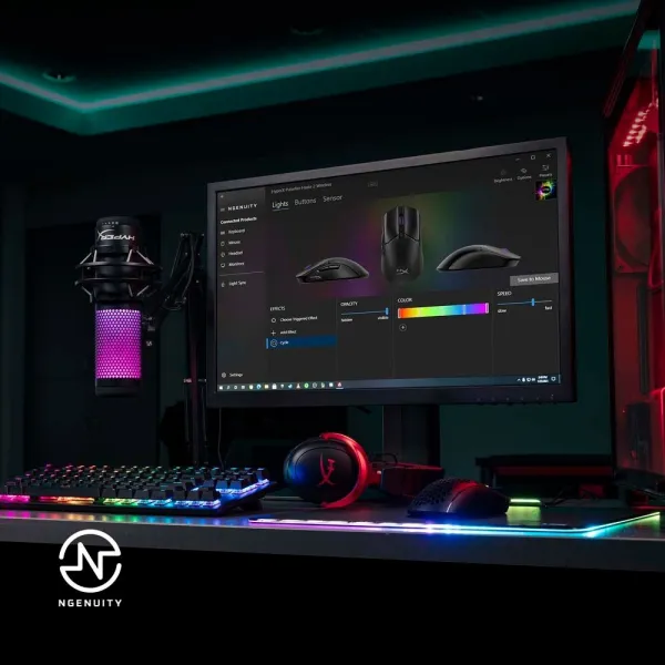 Мышь USB-A/WL/BT RGB Pulsefire Haste 2 чёрная HyperX (6N0B0AA) - Фото 12