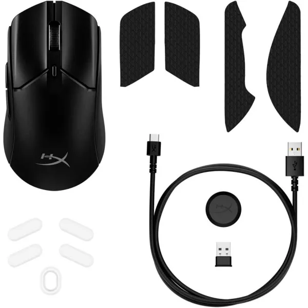 Мышь USB-A/WL/BT RGB Pulsefire Haste 2 чёрная HyperX (6N0B0AA) - Фото 14