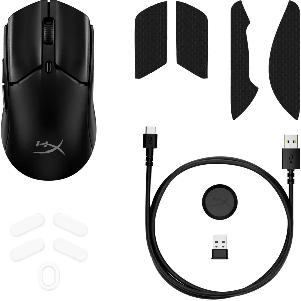 Мышь USB-A/WL/BT RGB Pulsefire Haste 2 mini чёрная HyperX (7D388AA) - Фото 5