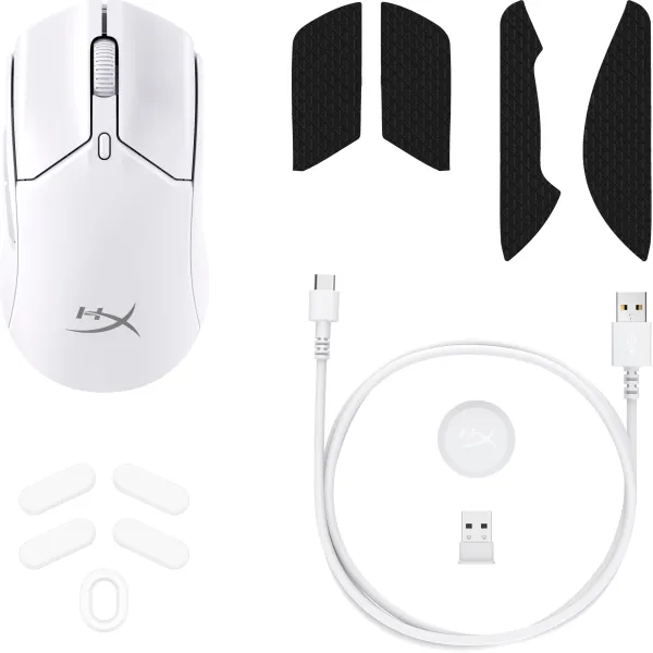 Мышь USB-A/WL/BT RGB Pulsefire Haste 2 mini белая HyperX (7D389AA) - Фото 9