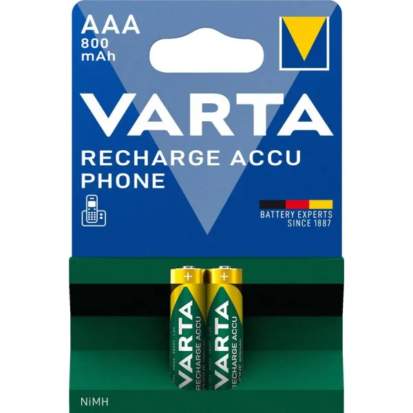 Акумулятор ААА 800 мАг, NI-MH, Phone, 2 шт. Varta (58398101402) - Фото 4
