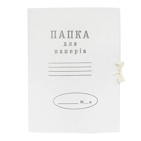 Папка картонна з зав'язками 0,30 мм - Фото 4