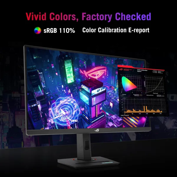 Монітор 24.5" ROG Strix XG259QNS 2xHDMI, DP, 2xUSB, Audio, IPS, 380Hz, 0.3ms, sRGB 110%, AdaptiveSync, Pivot, HDR400 Asus (90LM09M0-B01370) - Фото 6