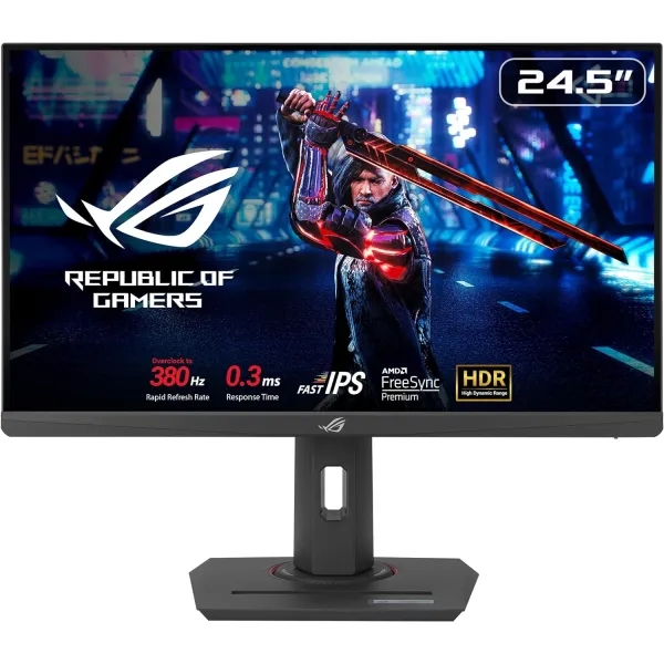 Монітор 24.5" ROG Strix XG259QNS 2xHDMI, DP, 2xUSB, Audio, IPS, 380Hz, 0.3ms, sRGB 110%, AdaptiveSync, Pivot, HDR400 Asus (90LM09M0-B01370) - Фото 10
