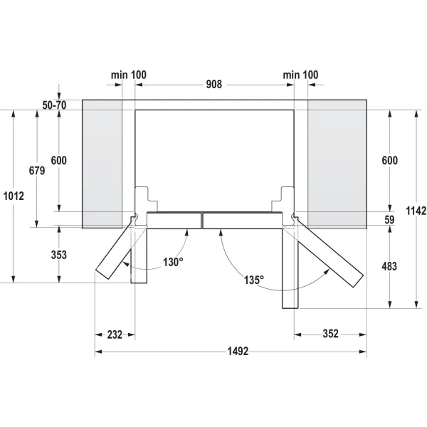 Холодильник SBS Gorenje (NRS9FVX) - Фото 1
