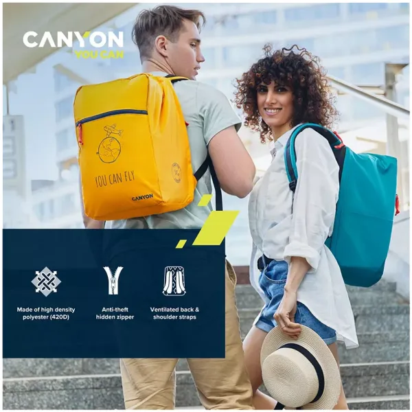 Рюкзак для ноутбука 15,6 дюймов CSZ-03 желтый Canyon (CNS-CSZ03YW01) - Фото 2