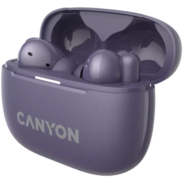 Наушники беспроводные OnGo BT TWS-10 фиолетовые Canyon (CNS-TWS10PL) - Фото 8