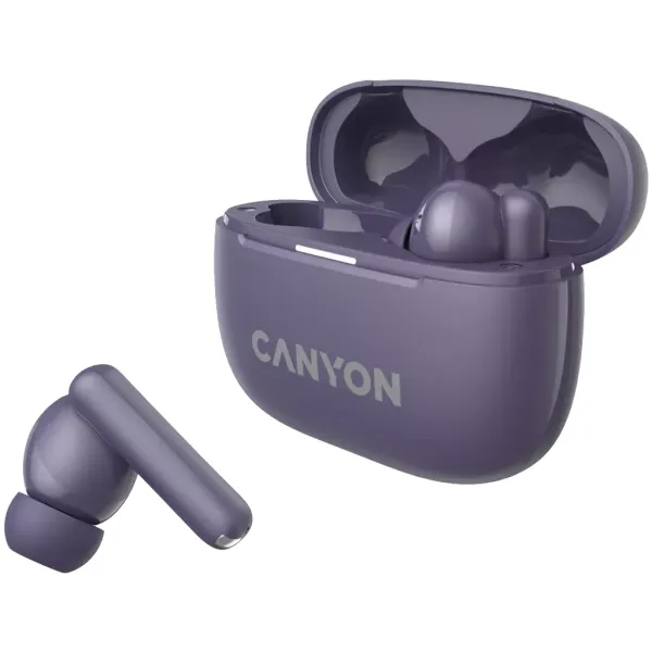 Наушники беспроводные OnGo BT TWS-10 фиолетовые Canyon (CNS-TWS10PL) - Фото 9