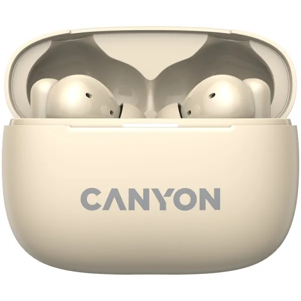 Наушники беспроводные OnGo BT TWS-10 бежевые Canyon (CNS-TWS10BG)