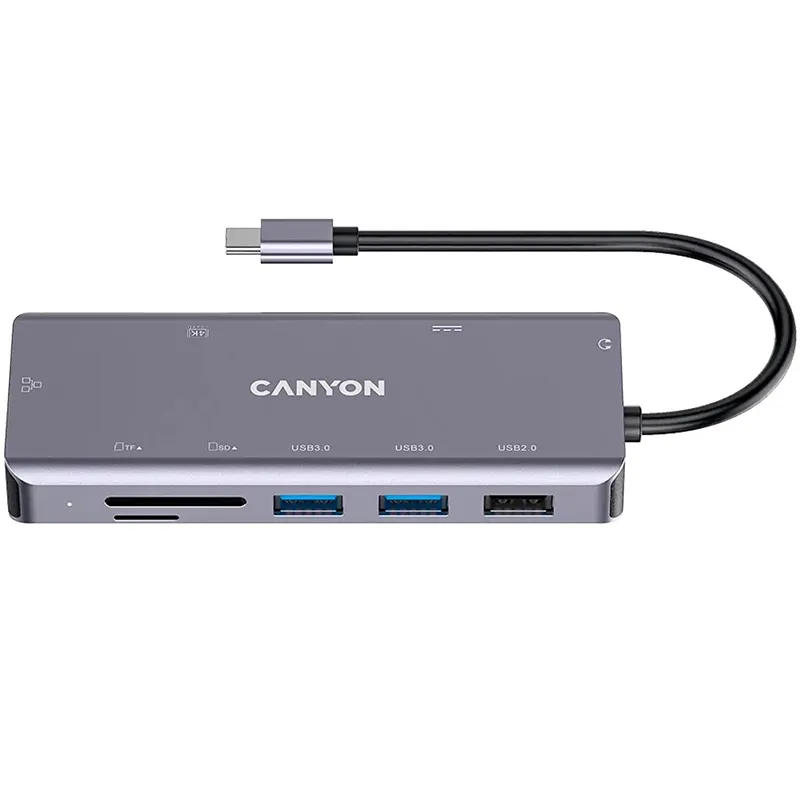 Хаб 9-в-1 мультипорт USB Type-C DS-11 Canyon (CNS-TDS11) Хаб 9-в-1 мультипорт USB Type-C DS-11 Canyon (CNS-TDS11)