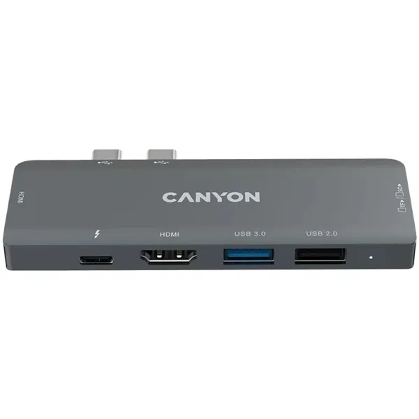 Хаб 7-в-1 мультипорт для MacBook USB-C Power Delivery 100 Вт DS-5 Canyon (CNS-TDS05B) - Фото 12