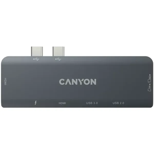 Хаб 7-в-1 мультипорт для MacBook USB-C Power Delivery 100 Вт DS-5 Canyon (CNS-TDS05B) - Фото 3
