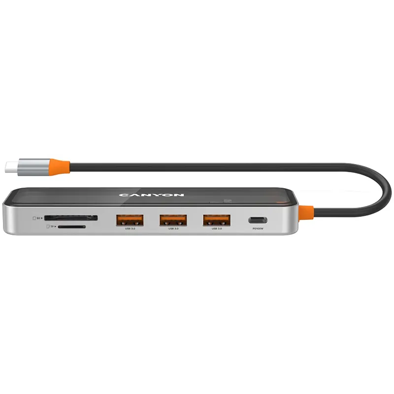 Хаб 7-в-1 мультипорт USB Type-C DS-13 Canyon (CNS-TDS13) Хаб 7-в-1 мультипорт USB Type-C DS-13 Canyon (CNS-TDS13)