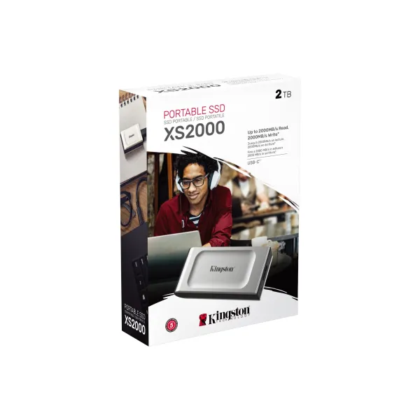 Накопитель портативный SSD XS2000 2TB, USB 3.2, Type-C Kingston (SXS2000/2000G) - Фото 7