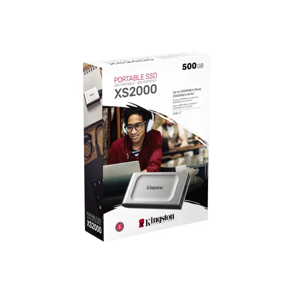 Накопитель портативный SSD XS2000 500GB, USB 3.2, Type-C Kingston (SXS2000/500G) - Фото 6