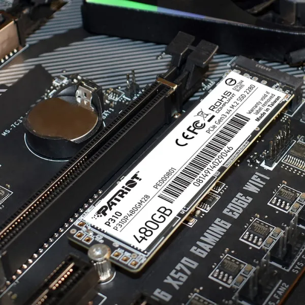 Накопитель SSD P310 480GB, M.2, PCIe 3.0 Patriot (P310P480GM28) - Фото 2