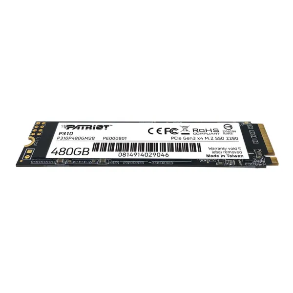 Накопитель SSD P310 480GB, M.2, PCIe 3.0 Patriot (P310P480GM28) - Фото 3