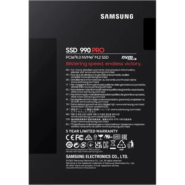 Накопитель SSD 990PRO M.2, 2TB, PCIe 4.0 Samsung (MZ-V9P2T0BW) - Фото 3