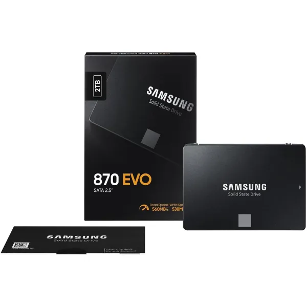 Накопитель SSD 870EVO 2TB, 2.5", SATA Samsung (MZ-77E2T0B/EU) - Фото 1