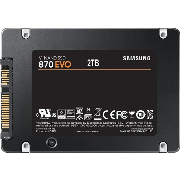 Накопитель SSD 870EVO 2TB, 2.5", SATA Samsung (MZ-77E2T0B/EU) - Фото 5