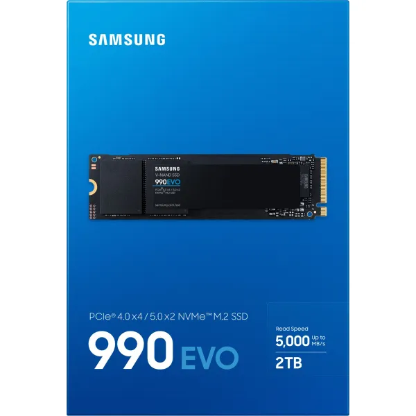 Накопитель SSD 990EVO 2TB, M.2, PCIe 4.0 Samsung (MZ-V9E2T0BW) - Фото 2
