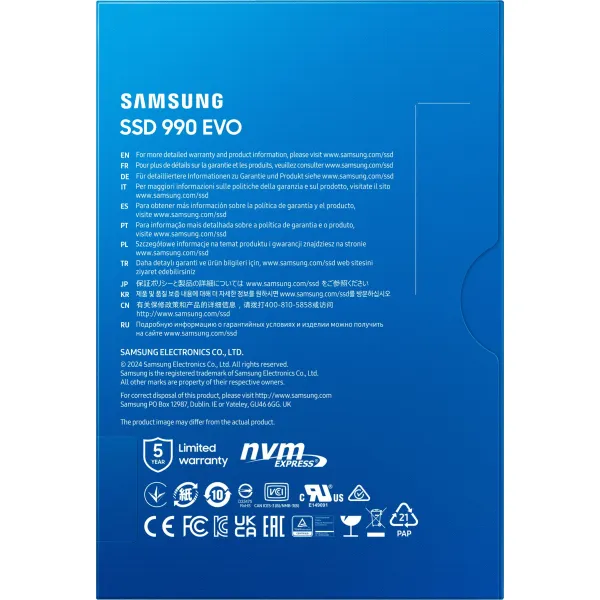 Накопитель SSD 990EVO 2TB, M.2, PCIe 4.0 Samsung (MZ-V9E2T0BW) - Фото 5