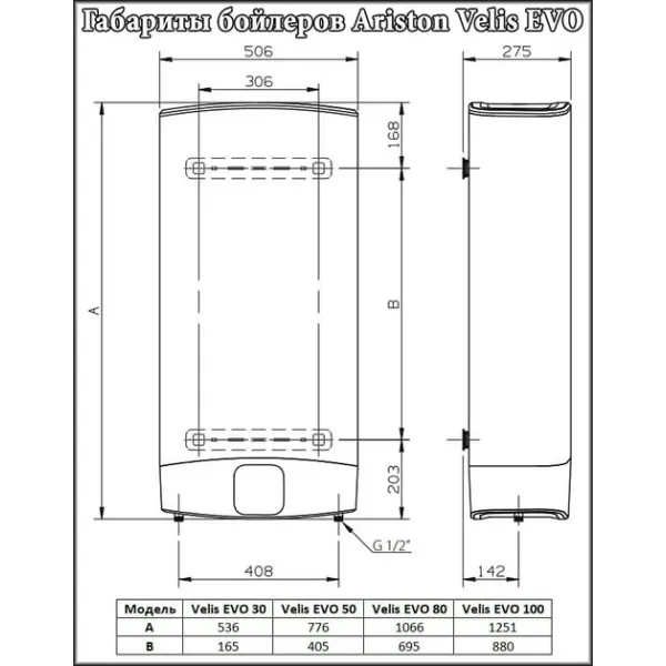 Водонагрівач VLS EVO 80 EU 80 л Ariston (3626146) - Фото 7