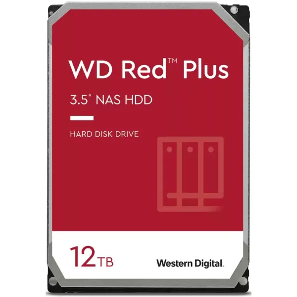 Диск жорсткий Red Plus NAS 12TB, 3.5", SATA WD (WD120EFBX)