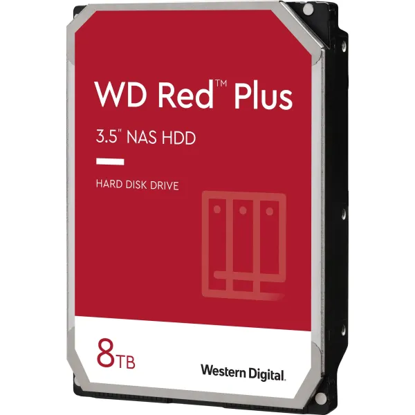 Диск жесткий Red Plus NAS 8TB, 3.5", SATA, WD (WD80EFPX) - Фото 1