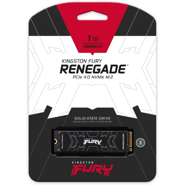Накопичувач SSD Fury Renegade 1TB, M.2, PCIe 4.0 Kingston (SFYRS/1000G) - Фото 1