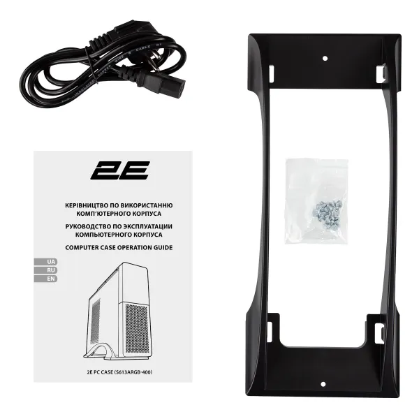 Корпус S613ARGB-400 БП 400W-SFX, Micro ATX/ Desktop, чёрный 2E (2E-S613ARGB-400) - Фото 3