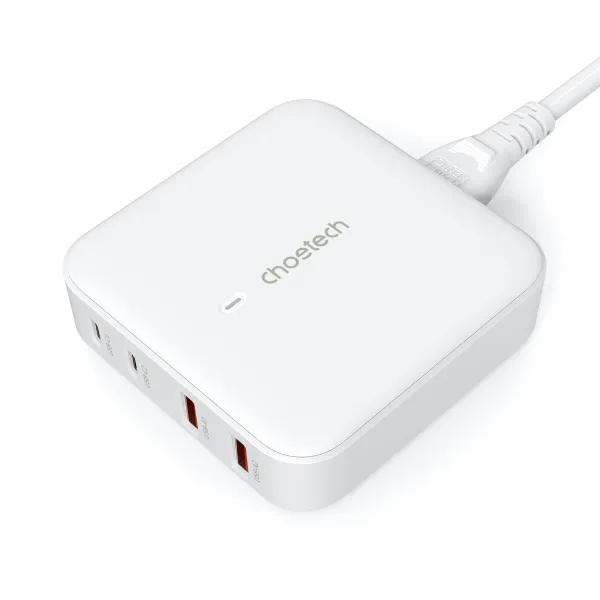 Устройство зарядное сетевое настольное GaN USB 2A+2C белое Choetech (PD8008-EU-WH)