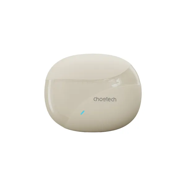 Навушники бездротові TWS Oval світло-бежеві Choetech (BH-T24-SK) - Фото 2