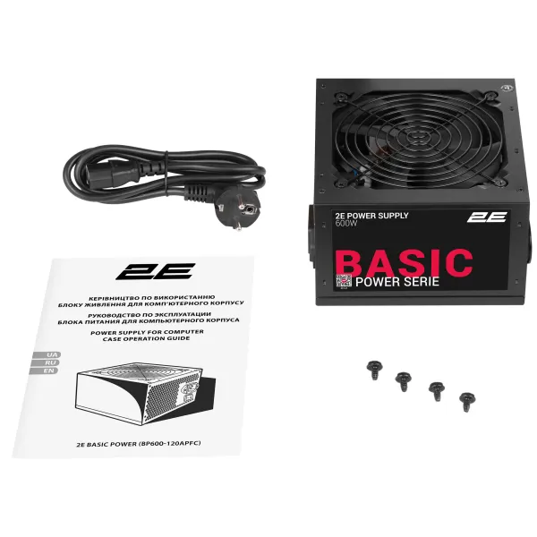 Блок живлення Basic Power 600W 2E (2E-BP600-120APFC) - Фото 4