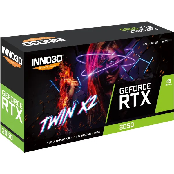 Видеокарта GeForce RTX 3050 8GB, GDDR6  INNO3D (N30502-08D6-1711VA41) - Фото 1