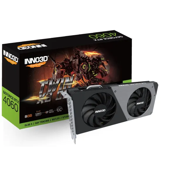 Видеокарта GeForce RTX 4060 8GB, GDDR6 INNO3D (N40602-08D6X-173051N)