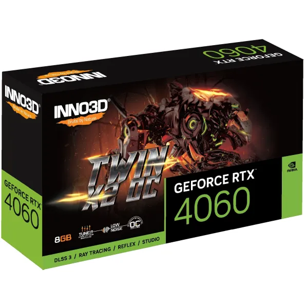Видеокарта GeForce RTX 4060 8GB, GDDR6 INNO3D (N40602-08D6X-173051N) - Фото 2