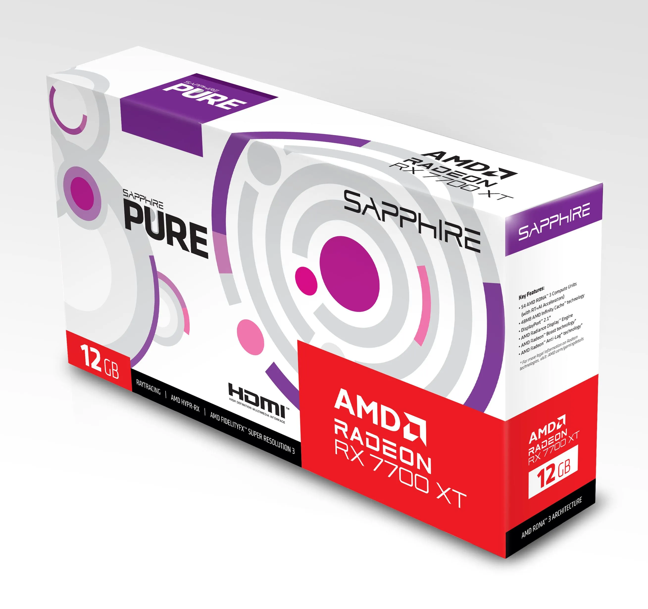 Відеокарта Radeon RX 7700 XT 12GB, GDDR6 Sapphire (11335-03-20G) - Фото 3