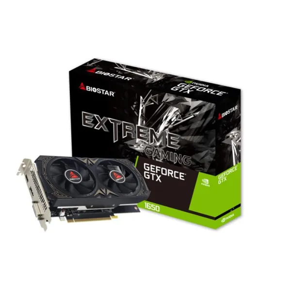 Видеокарта GeForce GTX 1650 4GB, GDDR5 Biostar (GTX1650-4GB_D6)