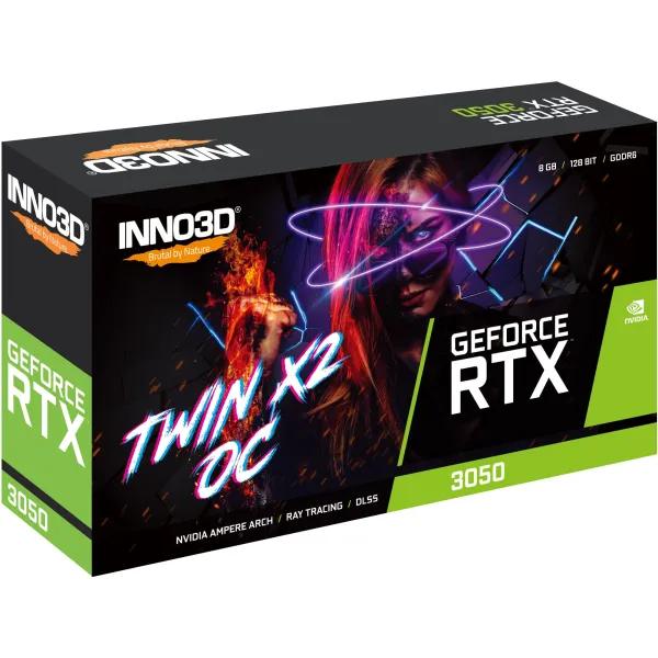 Видеокарта GeForce RTX 3050 8GB, GDDR6 INNO3D (N30502-08D6X-1711VA41) - Фото 2