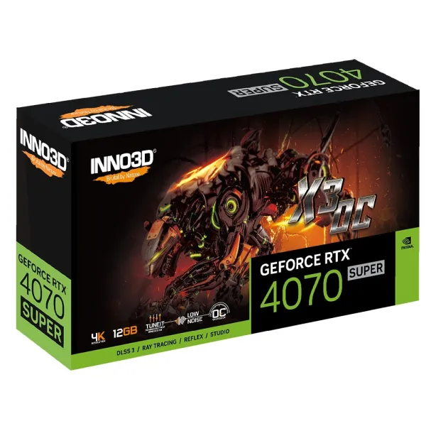 Видеокарта GeForce RTX 4070 Super 12GB, GDDR6X INNO3D (N407S3-126XX-186162L) - Фото 1