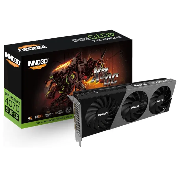 Видеокарта GeForce RTX 4070 Super 12GB, GDDR6X INNO3D (N407S3-126XX-186162L)