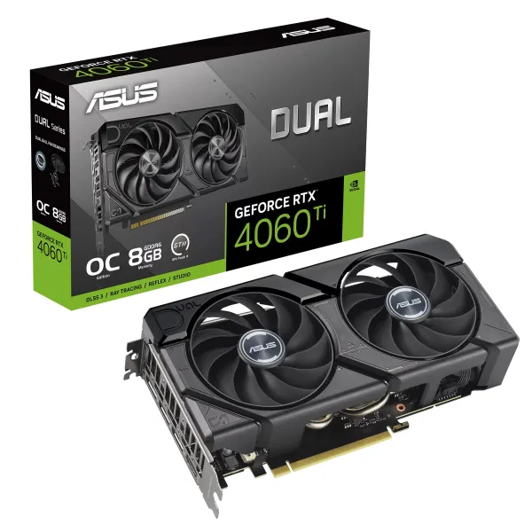 Відеокарта GeForce RTX 4060 Ti 8GB, GDDR6 ASUS (90YV0J49-M0NA00) - Фото 2