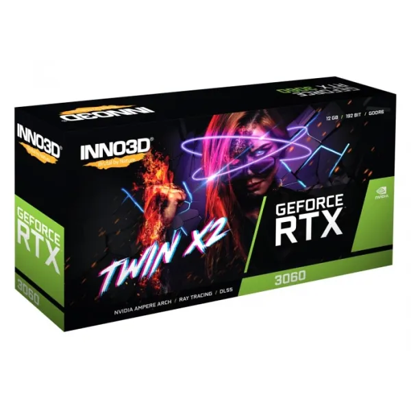 Відеокарта GeForce RTX 3060 12GB, GDDR6 INNO3D (N30602-12D6-119032AH) - Фото 2