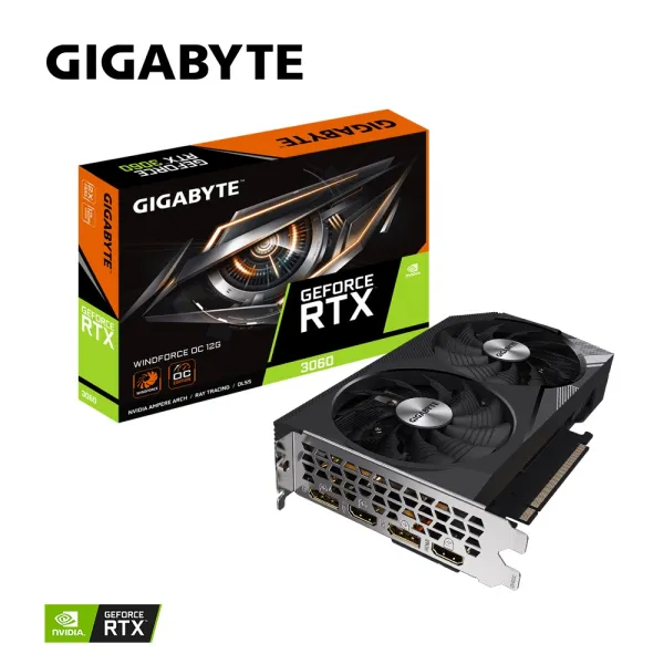 Відеокарта GeForce RTX 3060 12GB, GDDR6 GIGABYTE (GV-N3060WF2OC-12GD) - Фото 7