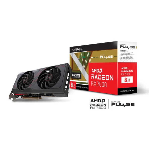 Видеокарта Radeon RX 7600 8GB, GDDR6 SAPPHIRE (11324-01-20G) - Фото 1
