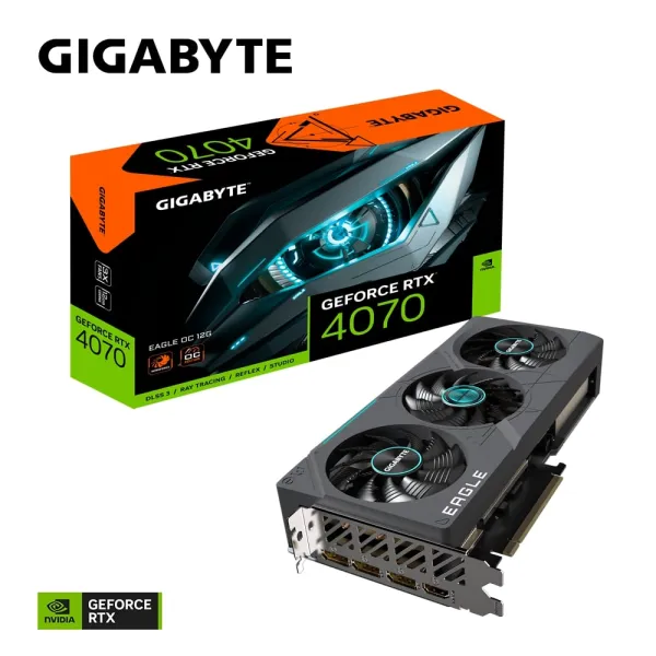 Видеокарта  GeForce RTX 4070 12GB, GDDR6X GIGABYTE (GV-N4070EAGLE_OC-12GD) - Фото 1