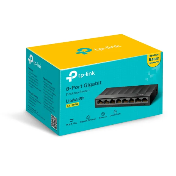Коммутатор сетевой LS1008G TP-Link (LS1008G) - Фото 4