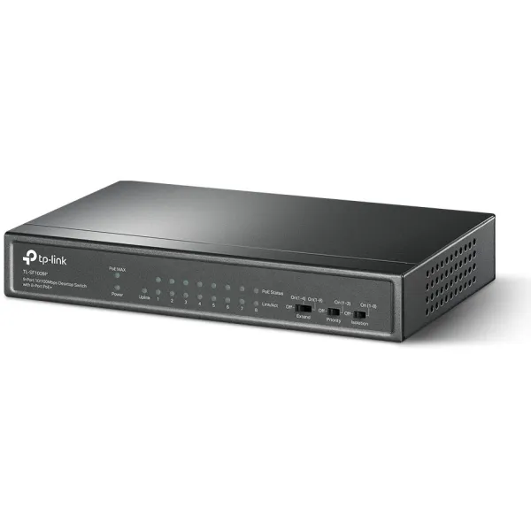 Комутатор мережевий TL-SF1009P TP-Link (TL-SF1009P) - Фото 1